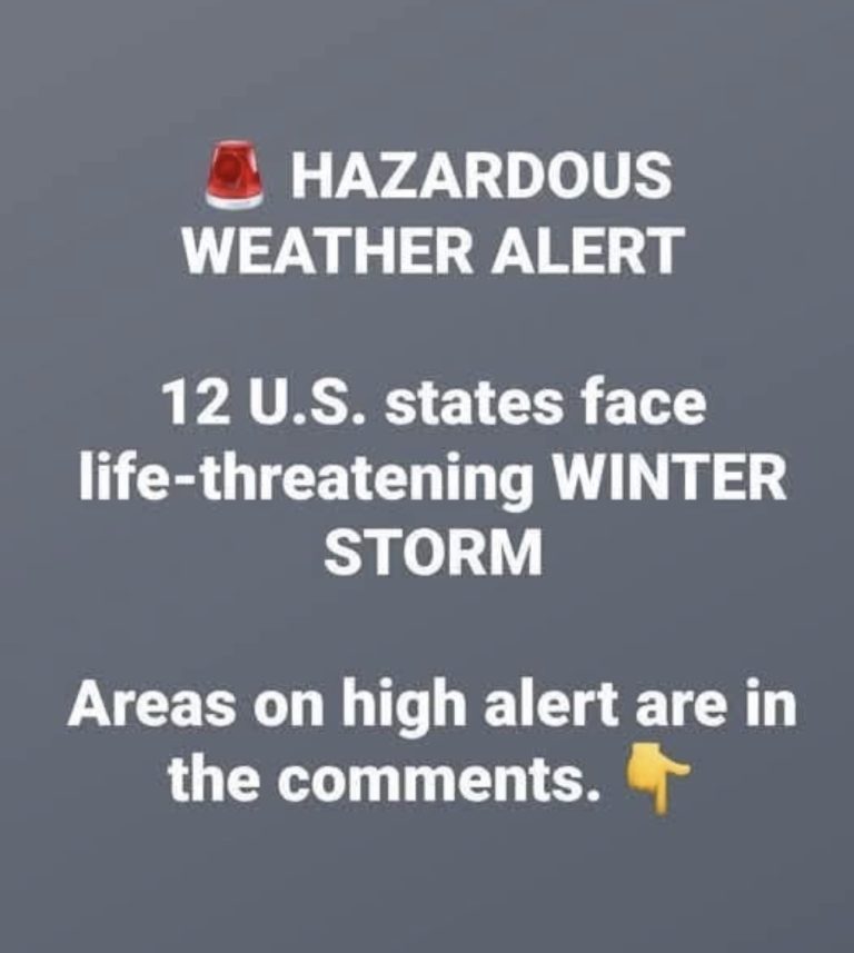 12 US States Face Hazardous Winter Storm Warnings