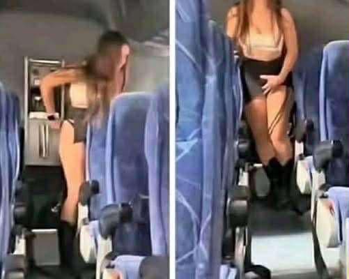 This girl was caught in mid-flight having rela…