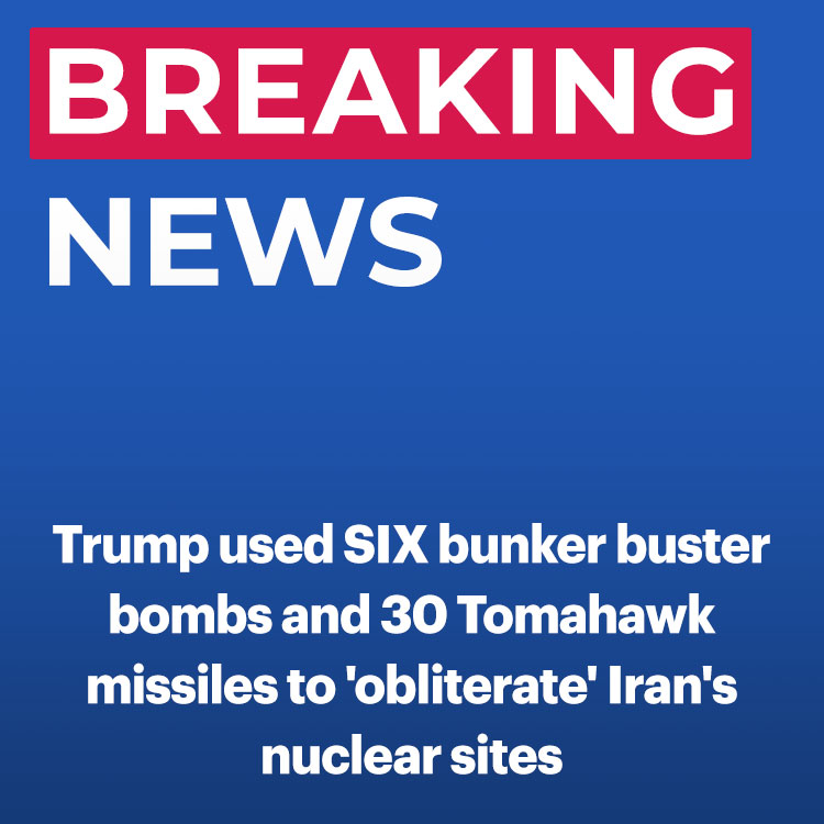 Trump used 12 bunker buster bo.mbs