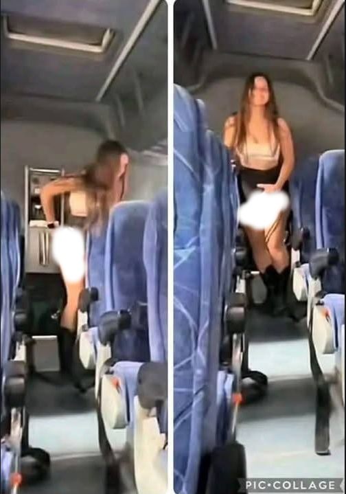 This girl was caught in mid-flight having rela…