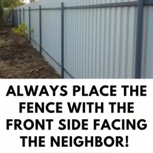 Always place your fence with the front facing