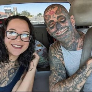 Heavily tattooed dad faces backlash before wife reveals the truth