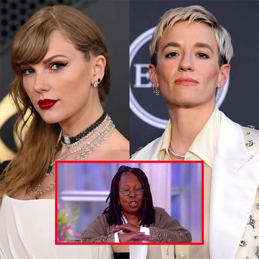 Whoopi Goldberg, Megan Rapinoe, and Taylor Swift