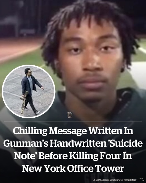 gunman’s handwritten ‘suicide note