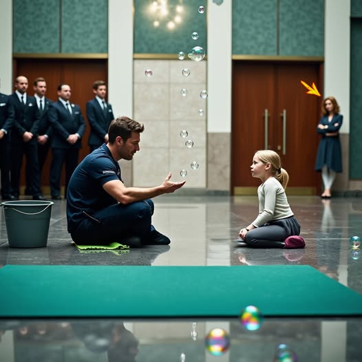 Single dad janitor blew bubbles to calm a girl in crisis