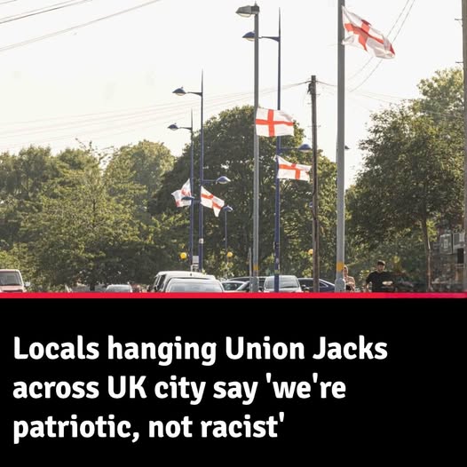 Locals hanging Union Jacks across UK city say ‘we’re patriotic, not racist’
