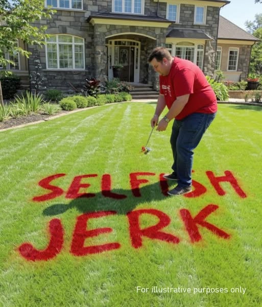 My Neighbor Spray-Painted SELFISH JERK on My Lawn,