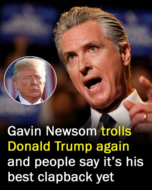 Gavin Newsom roasts Donald Trump after bizarre post