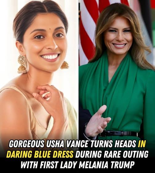 Usha Vance turns heads in daring blue dress during