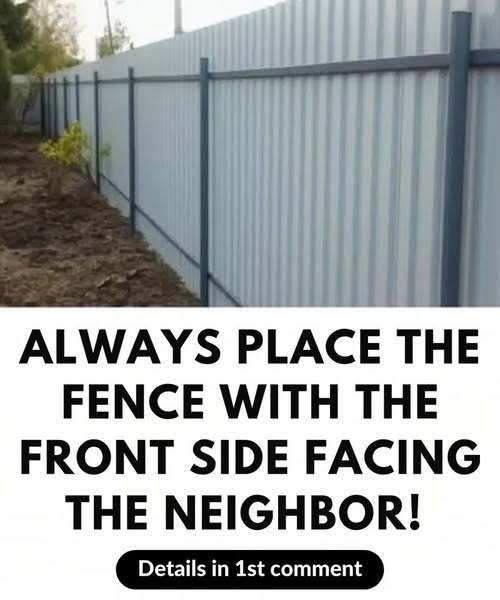 Always place your fence with the front