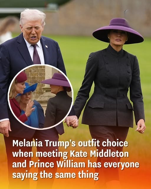 Melania Trump’s outfit choice when meeting