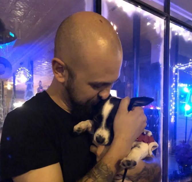 Man Moved by Message on Forest Grave