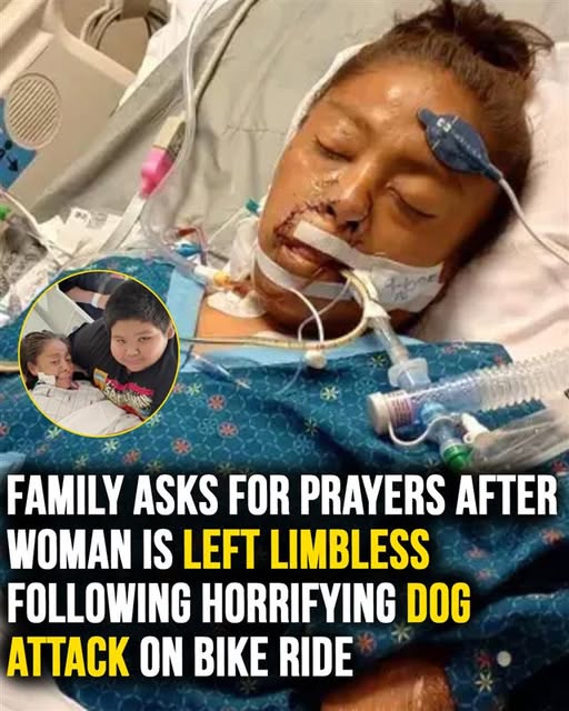 Woman left limbless after hor rific dog att ack