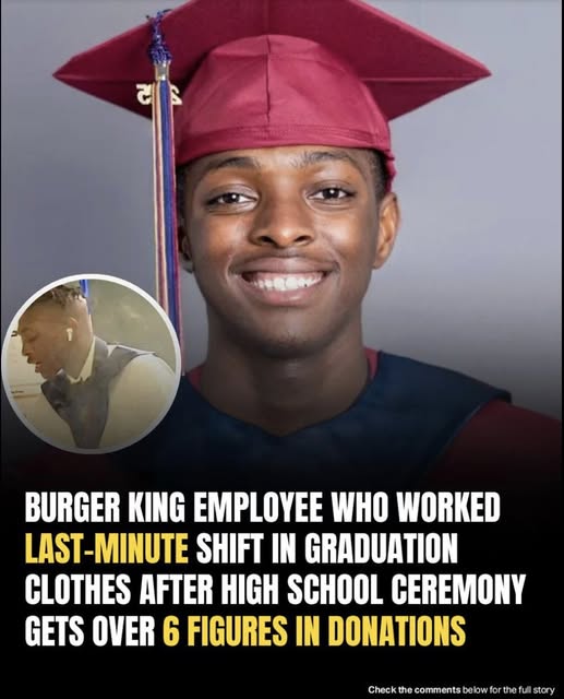 Teen who flipped burgers in grad gown
