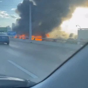 Just minutes ago, a tremendous fire broke out