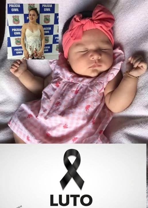 Young woman puts daughter in