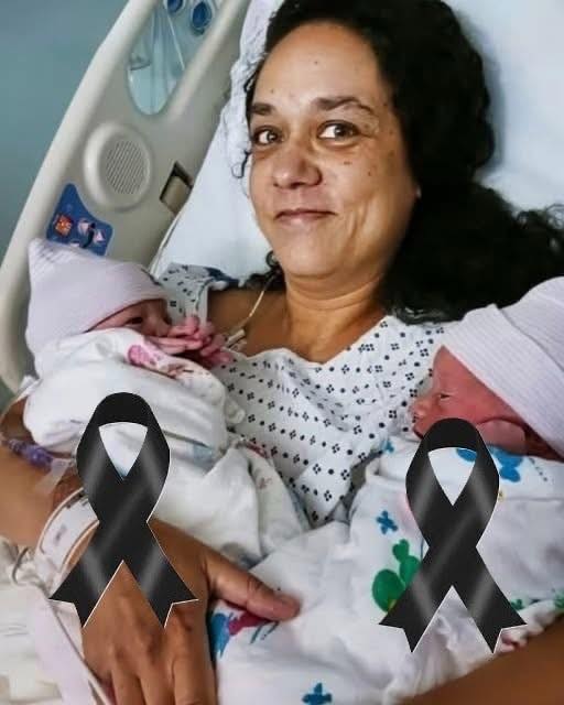 Mother puts both daughters inside the fir…