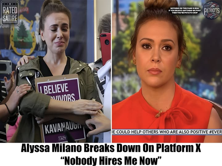 Alyssa Milano Breaks Down On Platform