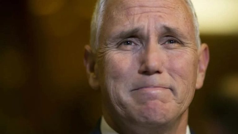Mike Pence with tears in their eye
