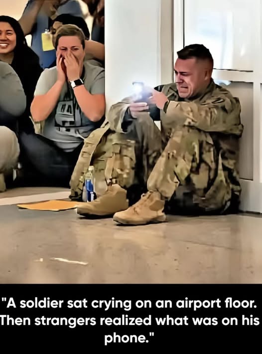 Soldier Seen Crying After Finding Out That..