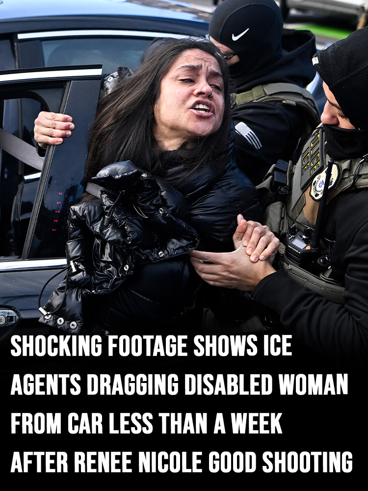 Shocking footage shows ICE agents dragging