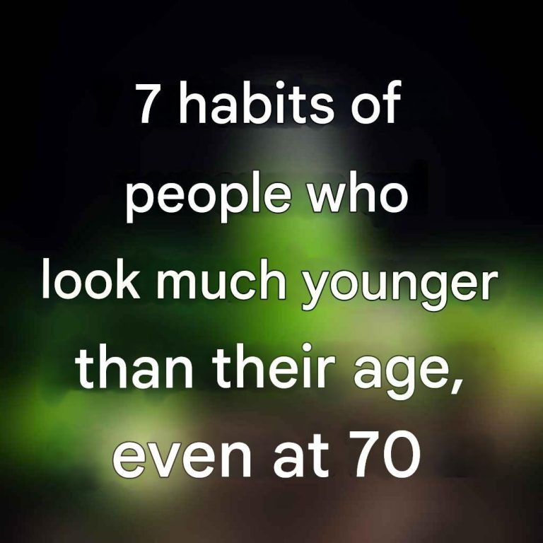 7 habits of people who look much y