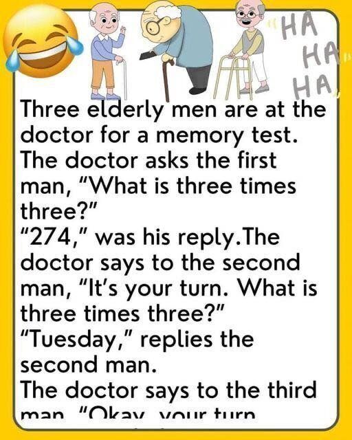 Three Elderly Friends Walk Into a Doctor’s