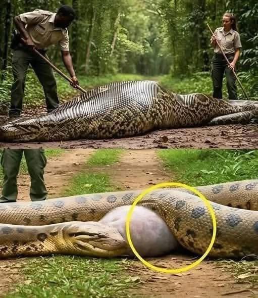 Park Rangers Rescue Anaconda After S