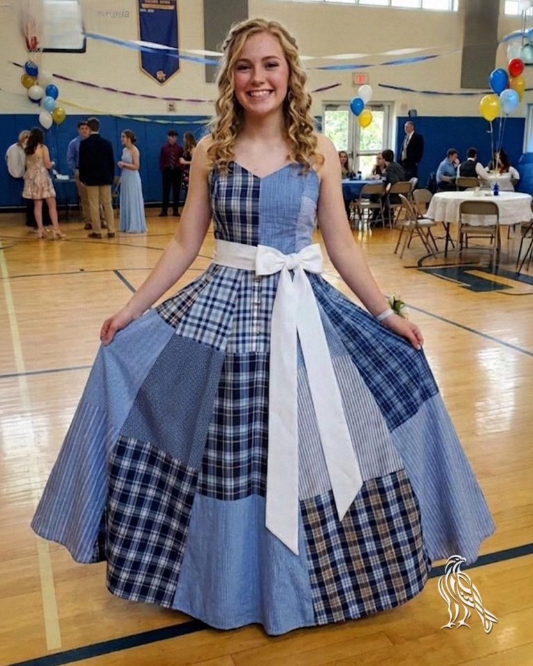 I Sewed a Dress From My Dad’s Shirts for Prom in His Honor –