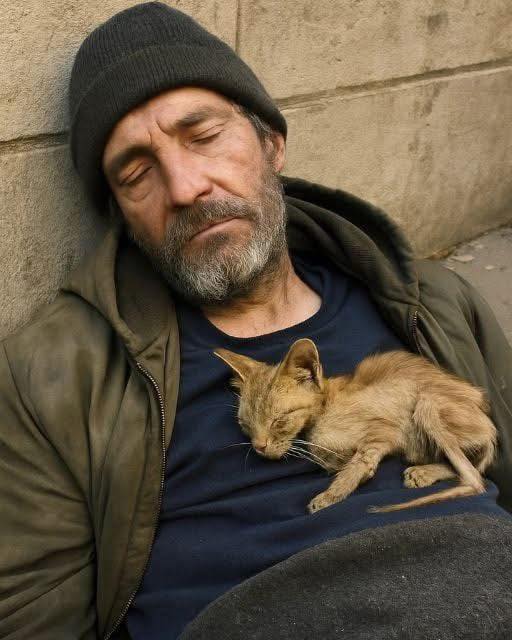 He Had No Home, No Family—except for the Cat That Sl