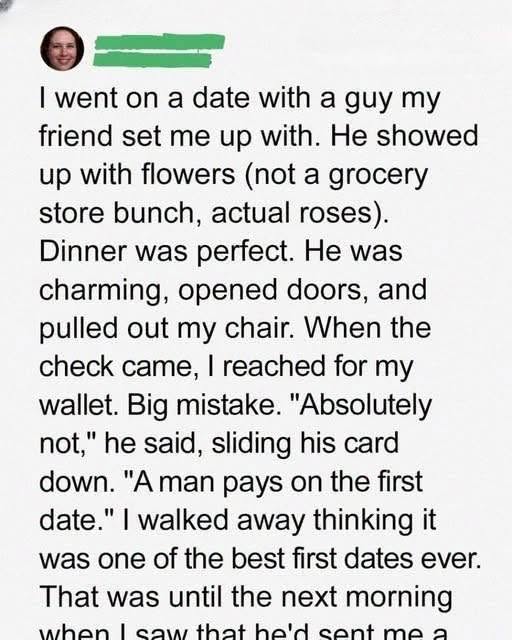 My Date Paid for Dinner — But What Happened Ne