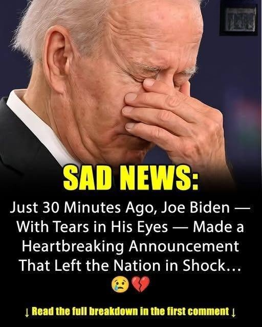 Joe Biden with tears in his eyes
